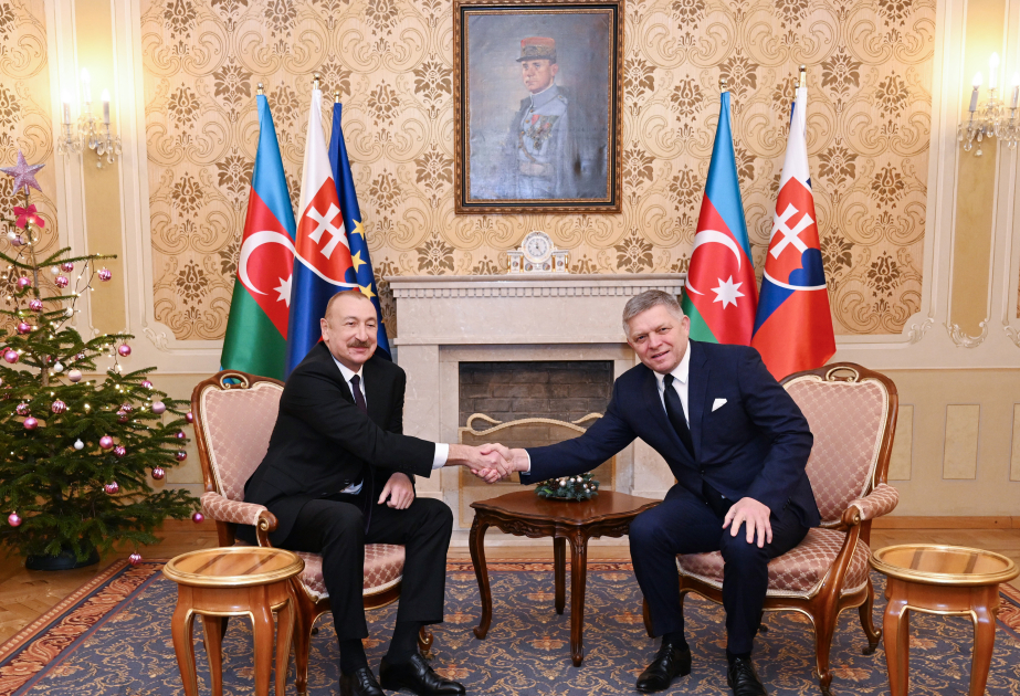 President of Azerbaijan Ilham Aliyev held one-on-one meeting with Prime Minister of Slovakia VIDEO