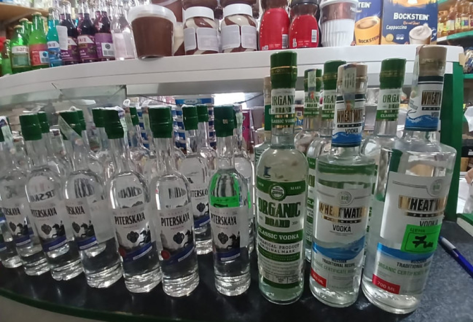 Astarada marketdə saxta alkoqollu içkilərin satışının qarşısı alınıb