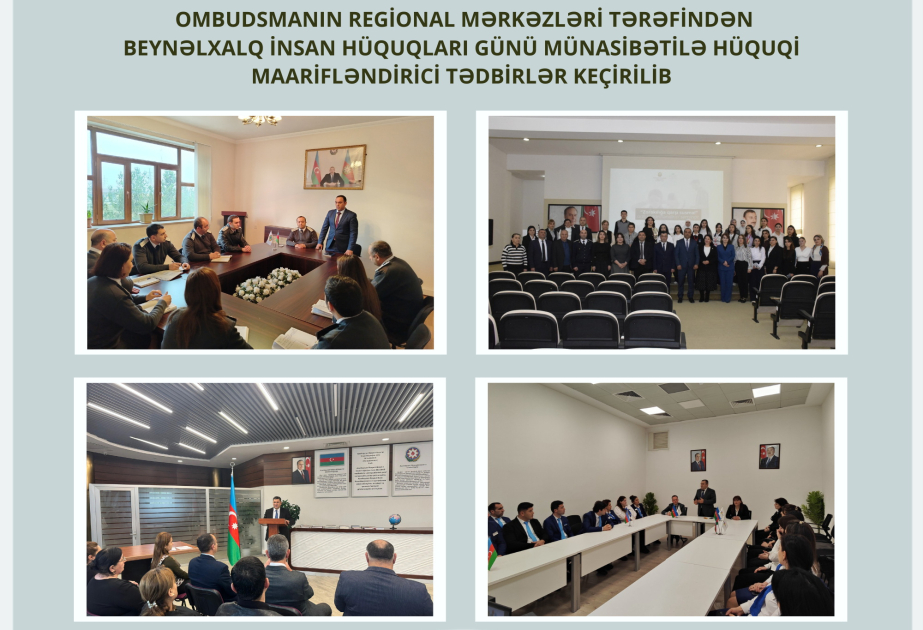 Ombudsmanın regional mərkəzləri tərəfindən hüquqi maarifləndirici tədbirlər keçirilib