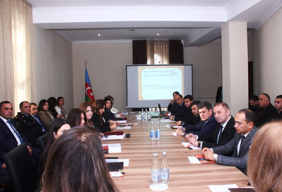 Tovuzda məişət zorakılığının qarşısının alınması mövzusunda təlim keçirilib