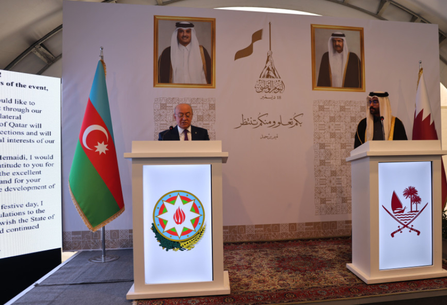 وزير الطوارئ الأذربيجاني يلقي كلمة في احتفال اليوم الوطني لدولة قطر