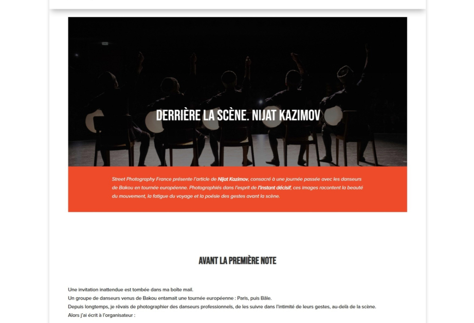 French media publishes photo-report by Azerbaijani photographer