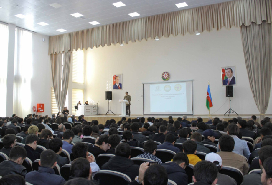 Tələbələrə etibarlı mühafizənin təmin edilməsi ilə əlaqədar nümunəvi dərs keçilib