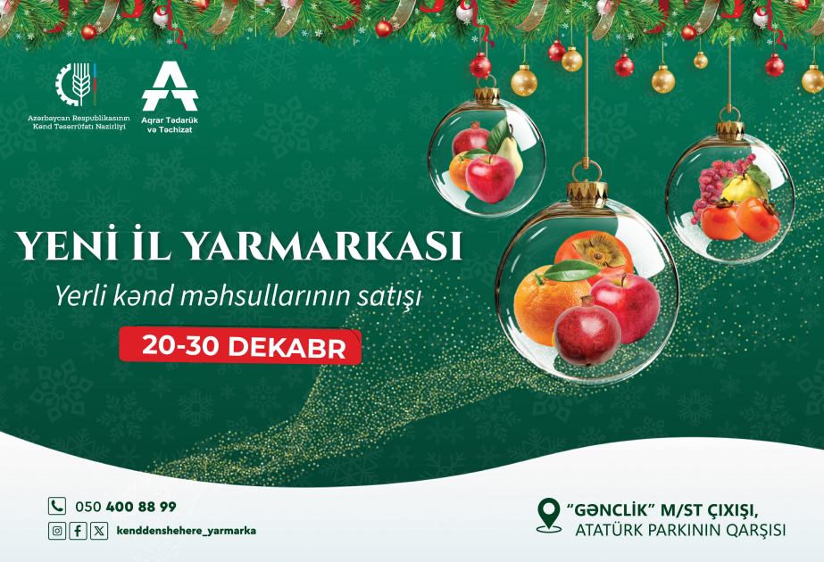 Paytaxtda “Kənddən Şəhərə” Yeni il yarmarkası başlayır
