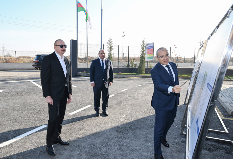 President Ilham Aliyev attended opening of metal electric pole production facility in Aghdam VIDEO