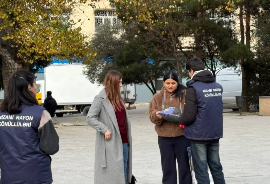 Nizami rayonunda maarifləndirici aksiyada sağlam həyat tərzi təbliğ edilib