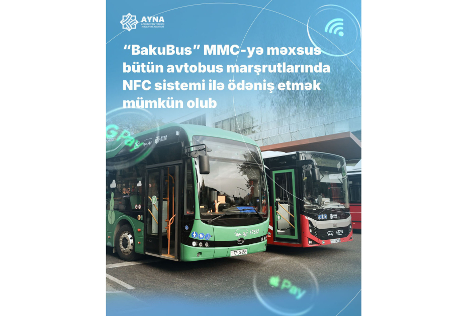 Bu gündən bütün "BakuBus" avtobuslarında bank kartları ilə gediş haqqını ödəmək mümkün olacaq