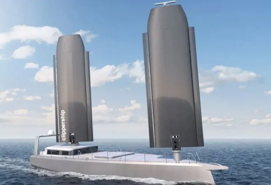 Uncrewed 78-foot cargo ship with folding wings to cross the Atlantic on wind power