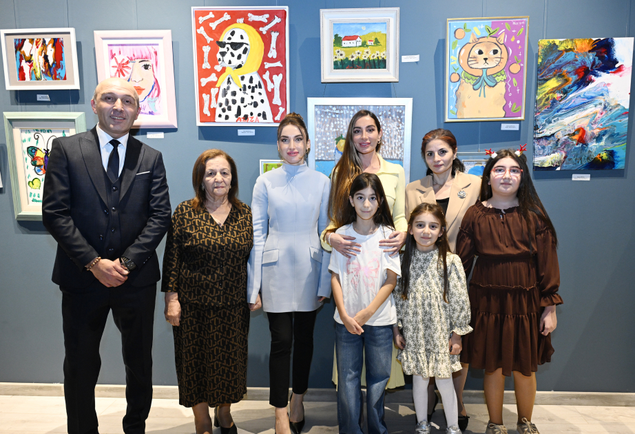 Arzu Aliyeva and Alena Aliyeva attend “10 Years Lived in Colors” exhibition