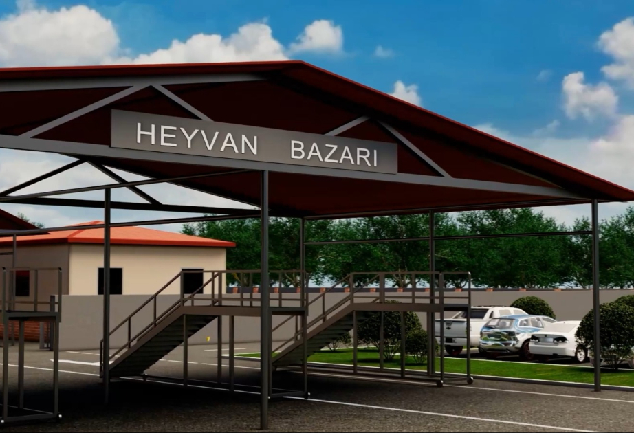Nümunəvi heyvan bazarı layihəsinin 3D animasiyası