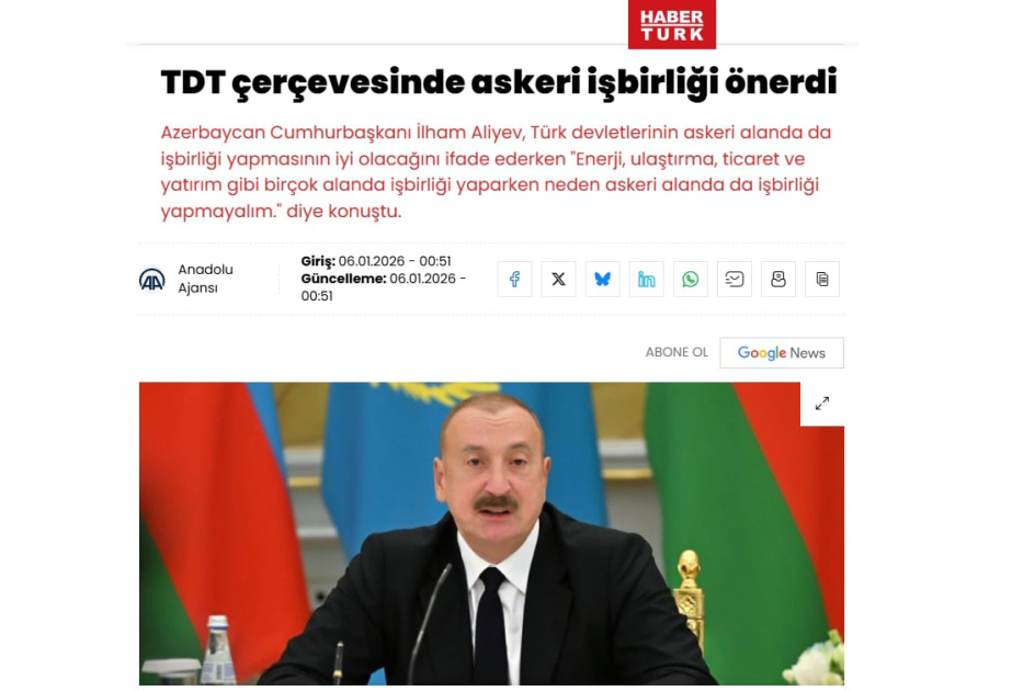 Türkiyə mediası Prezident İlham Əliyevin yerli telekanallara müsahibəsinə geniş yer ayırıb