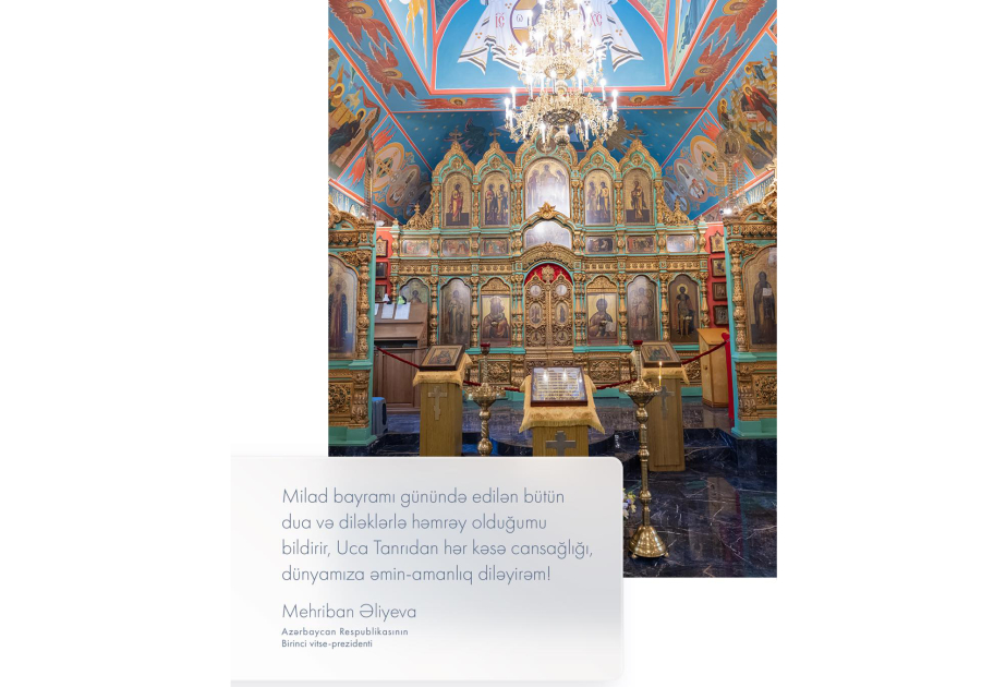 Erste Vizepräsidentin Mehriban Aliyeva teilt Beitrag zu Weihnachten