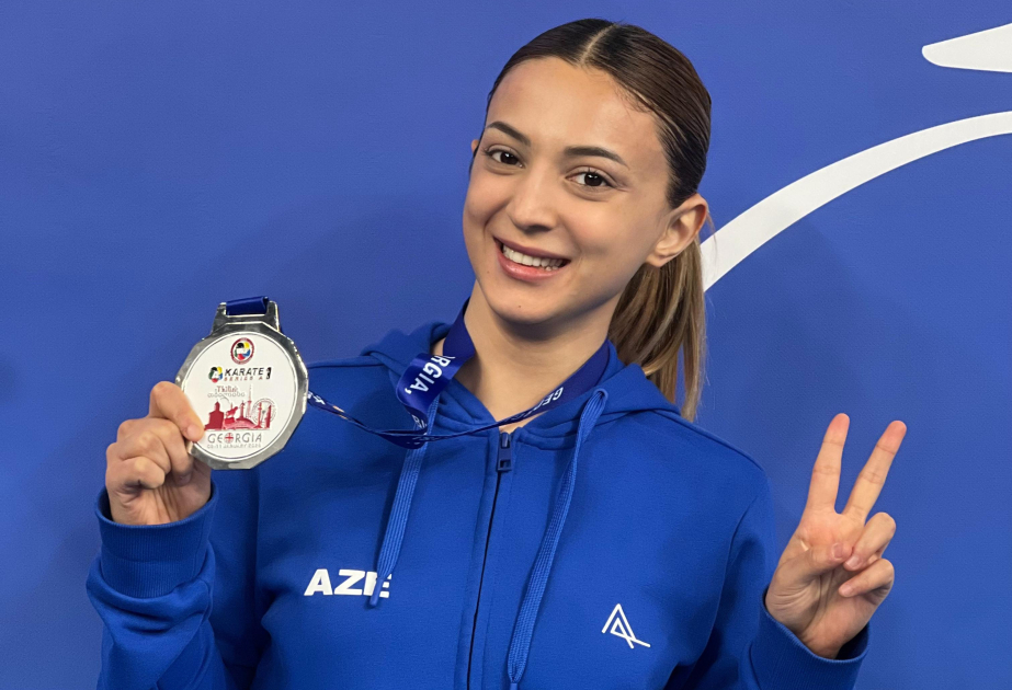 Azerbaijani karate fighter wins silver medal at Tbilisi tournament