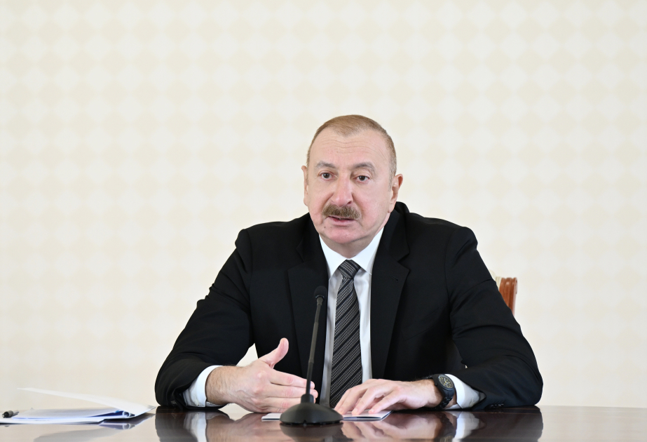 الرئيس إلهام علييف: أعمال تحضير بناء خزانتي هكاري تشاي وبركوشاد تشاي جارية