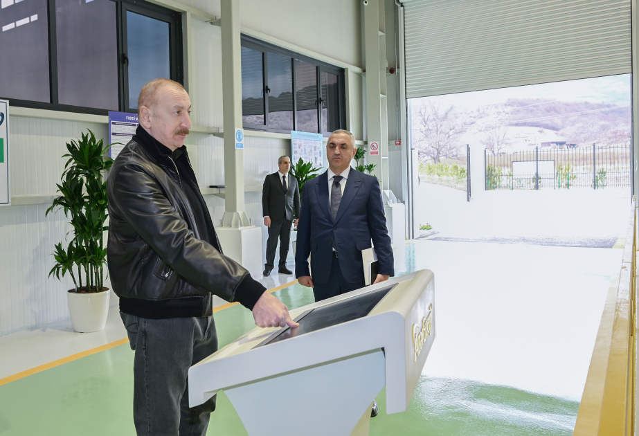 Президент Ильхам Алиев принял участие в открытии гидроэлектростанции «Гозлукёрпю» в Агдеринском районе  ОБНОВЛЕНО  ВИДЕО