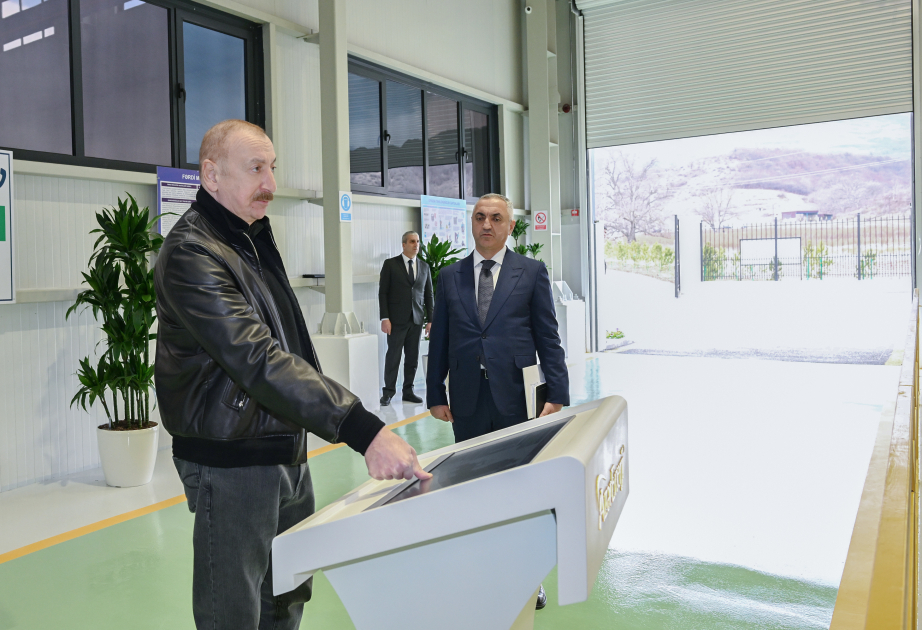 El Presidente Ilham Aliyev participa en la inauguración de la central hidroeléctrica “Gozlukorpu” en el distrito de Aghdere  ACTUALIZADO
