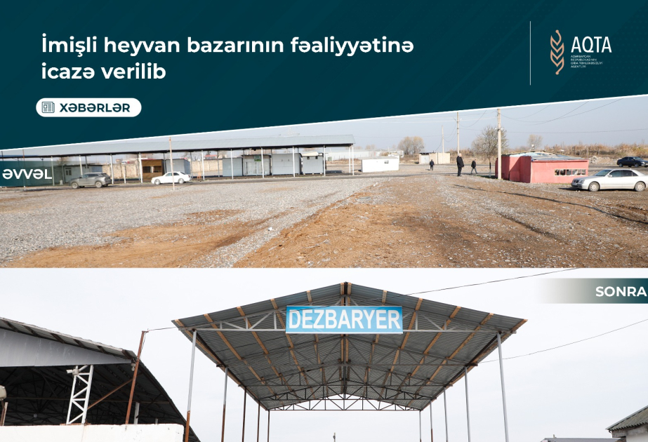 İmişlidəki heyvan bazarının fəaliyyətinə icazə verilib