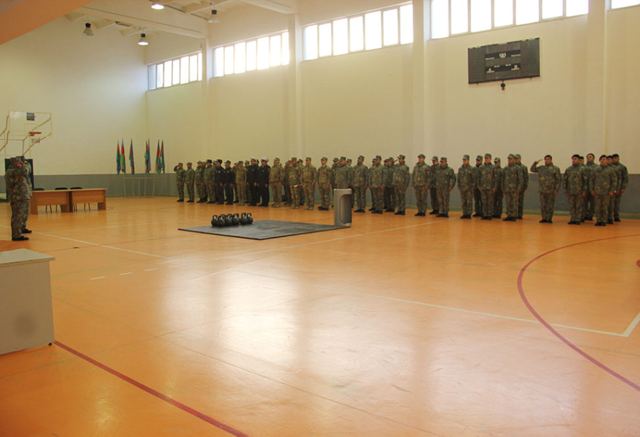 Azerbaijan Army holds kettlebell lifting championship