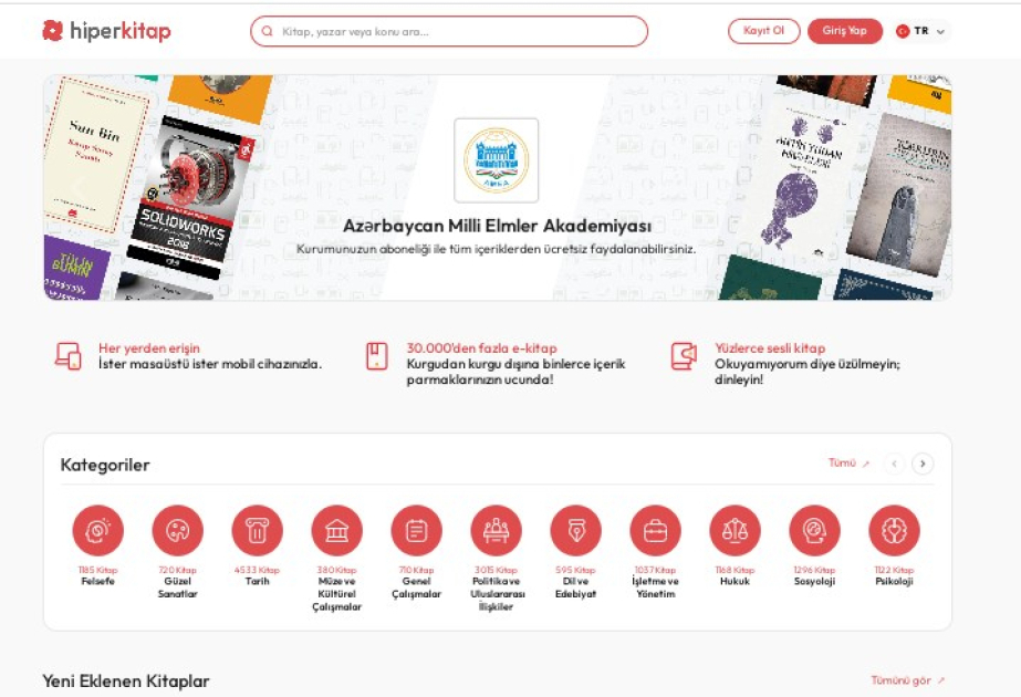 Пользователям Центральной научной библиотеки обеспечен доступ к цифровой базе данных Hiperkitap