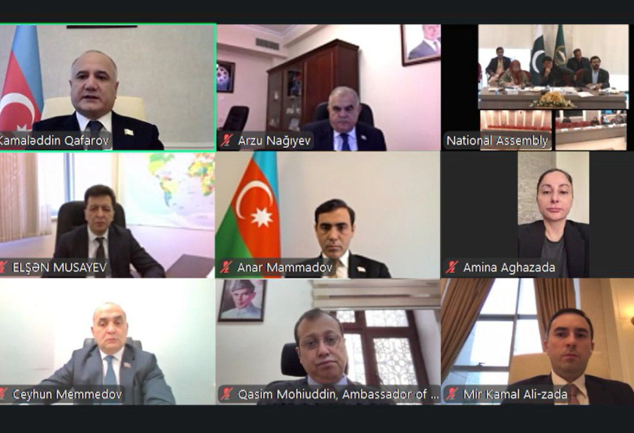 Se celebró una reunión en línea entre parlamentarios de Azerbaiyán y Pakistán
