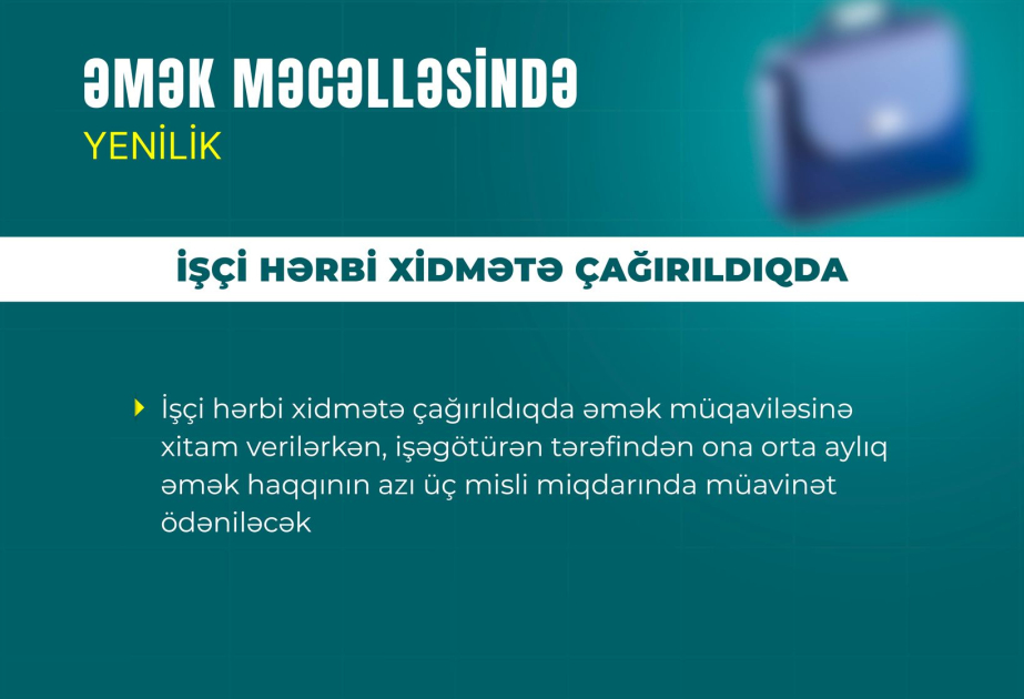Əmək qanunvericiliyində yeniliklər-SİYAHI