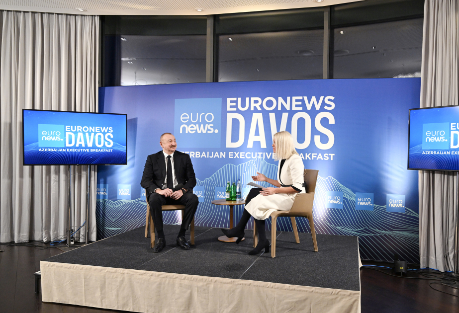 El Presidente concedió una entrevista al canal de televisión “Euronews” en Davos