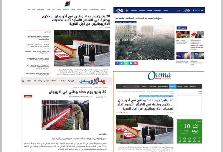 Intérêt des médias marocains pour la commémoration du « Janvier noir » azerbaïdjanais