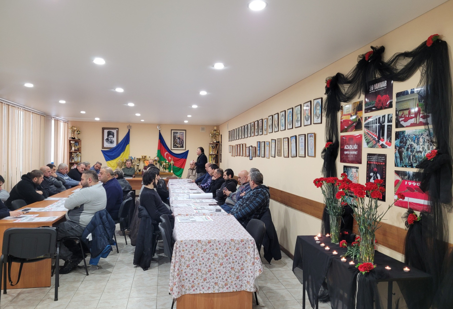 Dneprdə Azərbaycan diasporu 20 Yanvar şəhidlərinin əziz xatirəsini yad edib