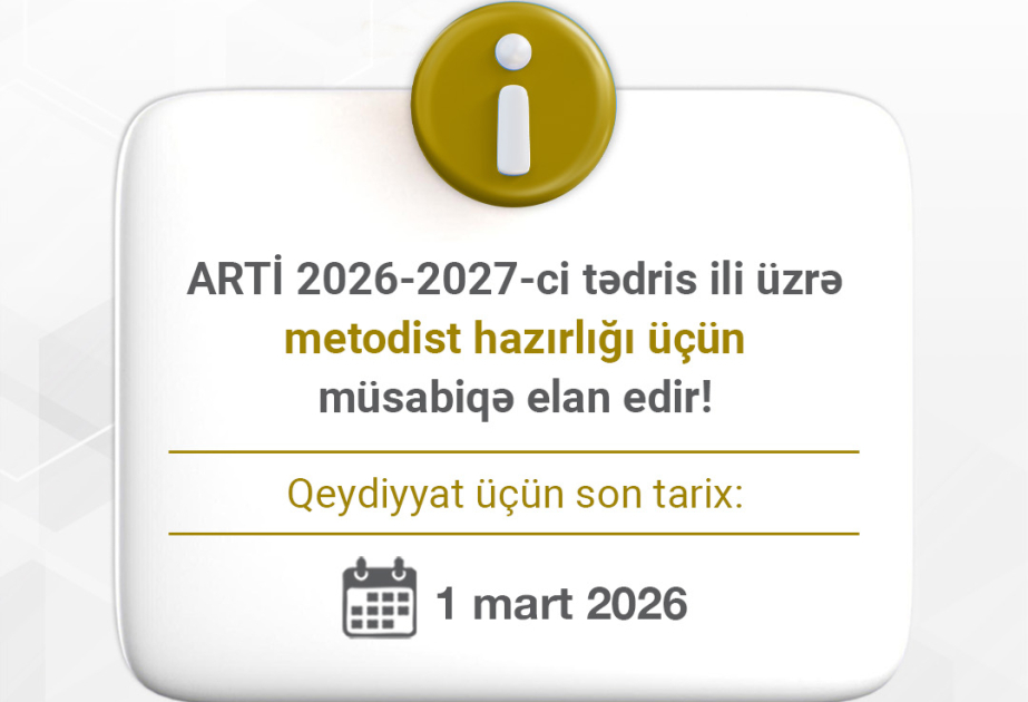 Təhsil İnstitutu metodist hazırlığı üçün müsabiqə elan edir