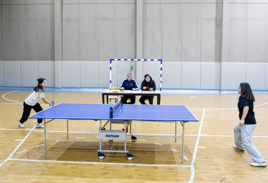 Naxçıvanda məktəblilər arasında stolüstü tennis yarışı keçirilib