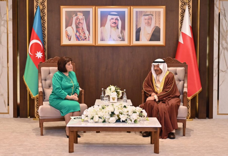 La Presidenta de Milli Majlis se reúne con el Presidente del Consejo Consultivo del Reino de Baréin