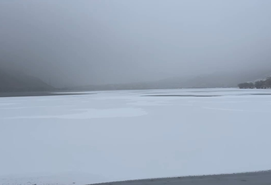 Арпачайское водохранилище покрылось льдом ФОТО ВИДЕО
