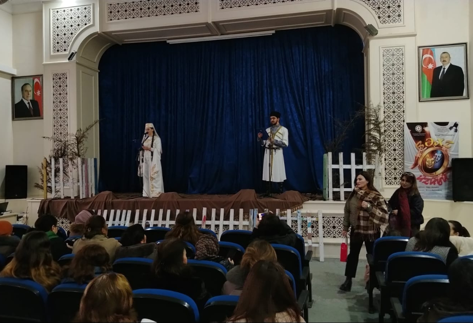 Qusar Dövlət Ləzgi Dram Teatrı “Bəxt üzüyü”nü xaçmazlı tamaşaçılara təqdim edib