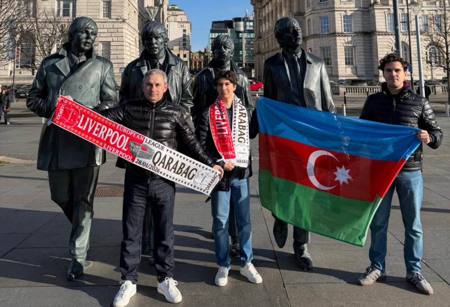 Azərbaycanlı azarkeşlər Liverpulda VİDEO