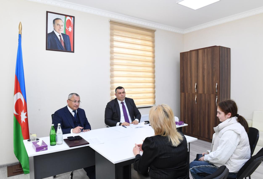Göyçayda keçmiş məcburi köçkünlərin müraciətləri dinlənilib
