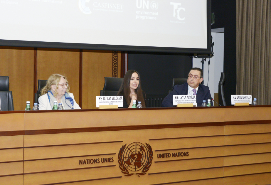 Leyla Aliyeva attends discussions on environmental problems of Caspian Sea in Geneva
