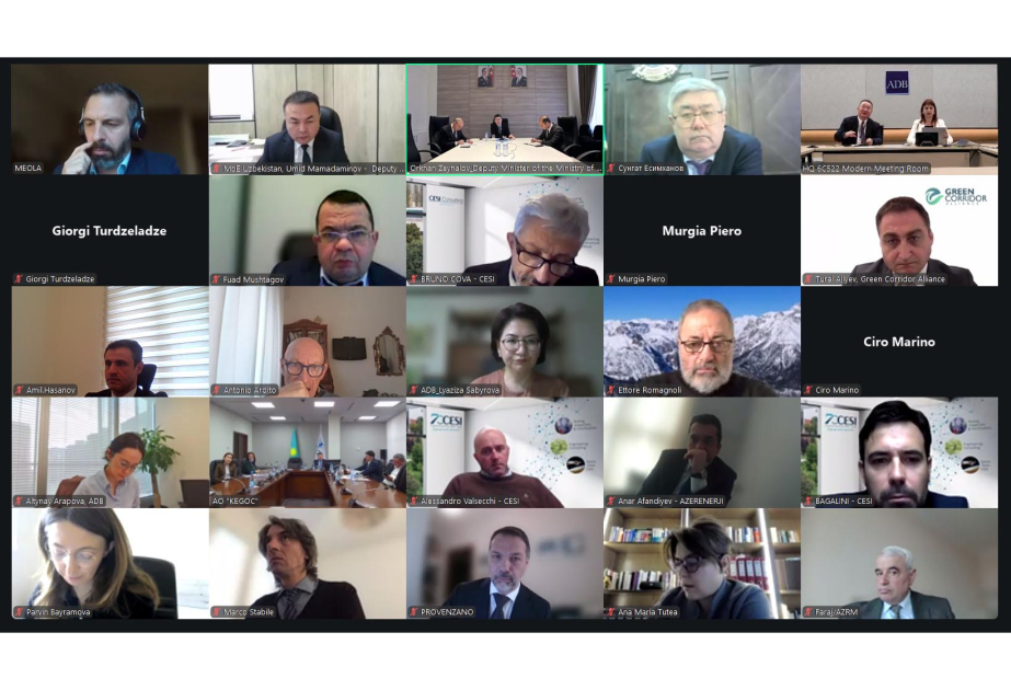 Se celebra la primera reunión sobre el estudio de viabilidad técnico-económica del proyecto “Corredor de Energía Verde Asia Central–Azerbaiyán”