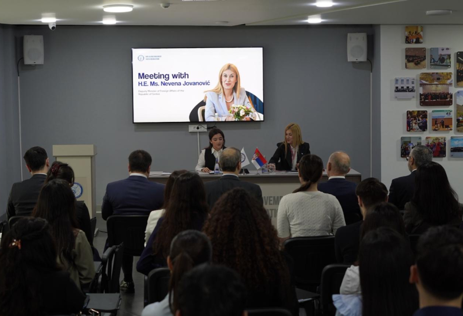 Serbiya XİN-nin dövlət katibi Qoşulmama Hərəkatı Gənclər Təşkilatının mənzil-qərargahında olub