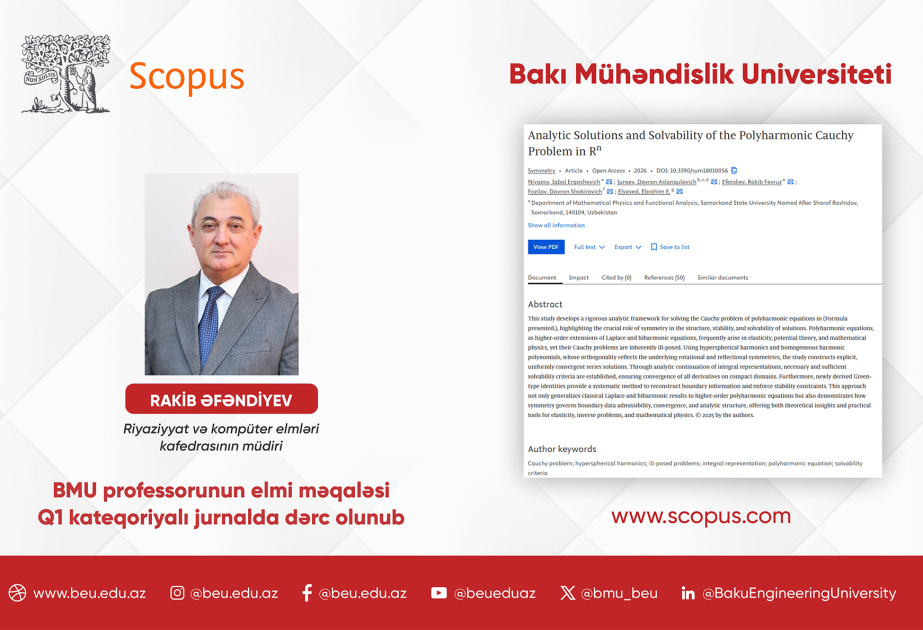 Research by Baku Engineering University professor published in Q1 journal