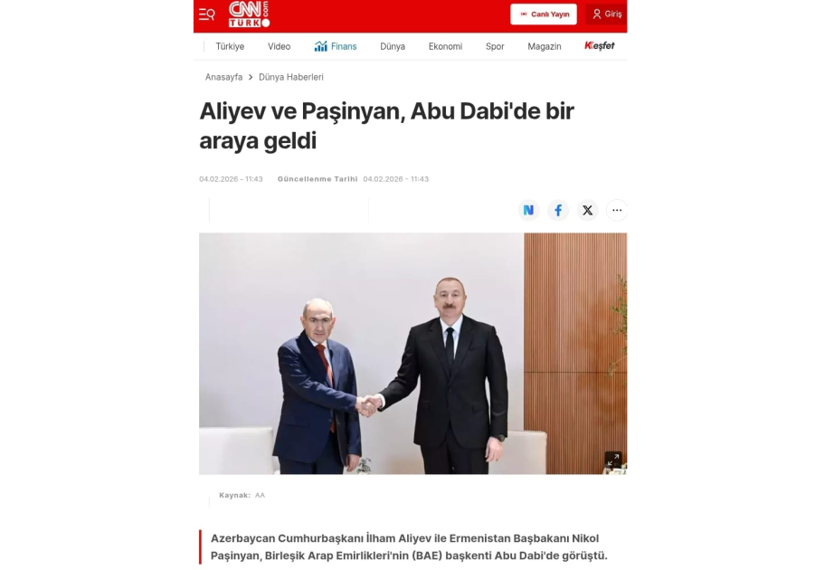 Dünya mediası Azərbaycan Prezidentinin BƏƏ səfərindən yazmaqda davam edir