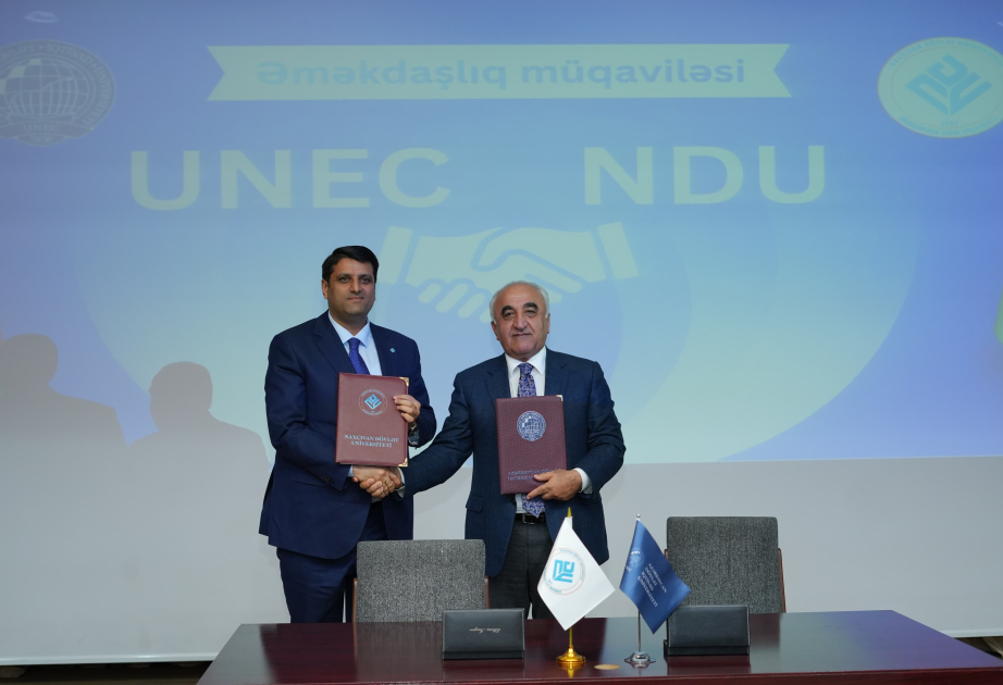 NDU ilə Azərbaycan Dövlət İqtisad Universiteti arasında əməkdaşlıq memorandumu imzalanıb