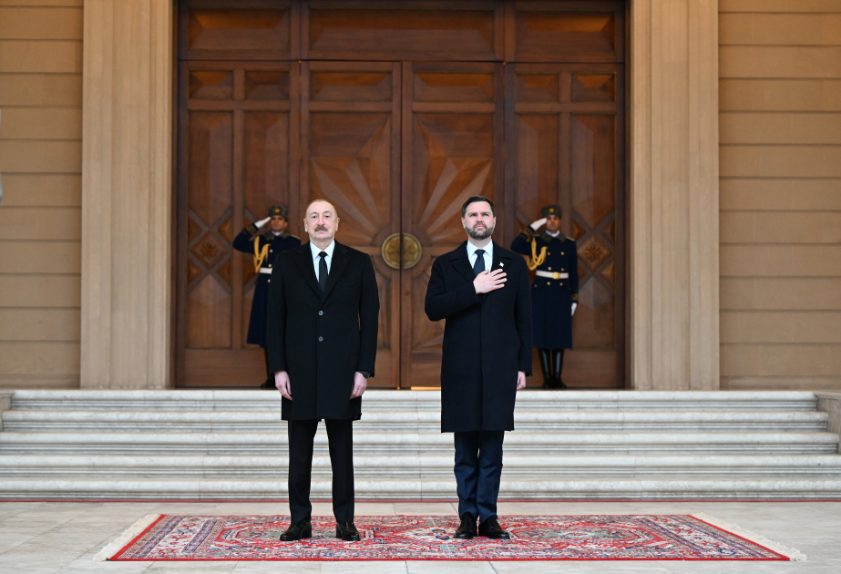 Official welcome ceremony held in Baku for Vice President of the United States VIDEO