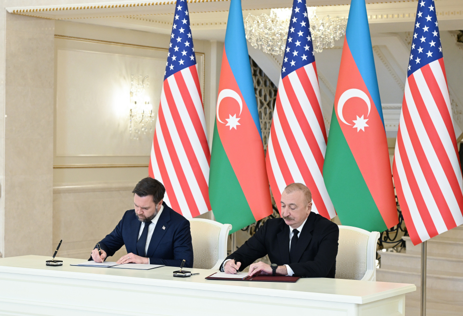 Bakıda “Azərbaycan Respublikası Hökuməti ilə Amerika Birləşmiş Ştatları Hökuməti arasında Strateji Tərəfdaşlıq Xartiyası”nın imzalanma mərasimi keçirilib -  YENİLƏNİB