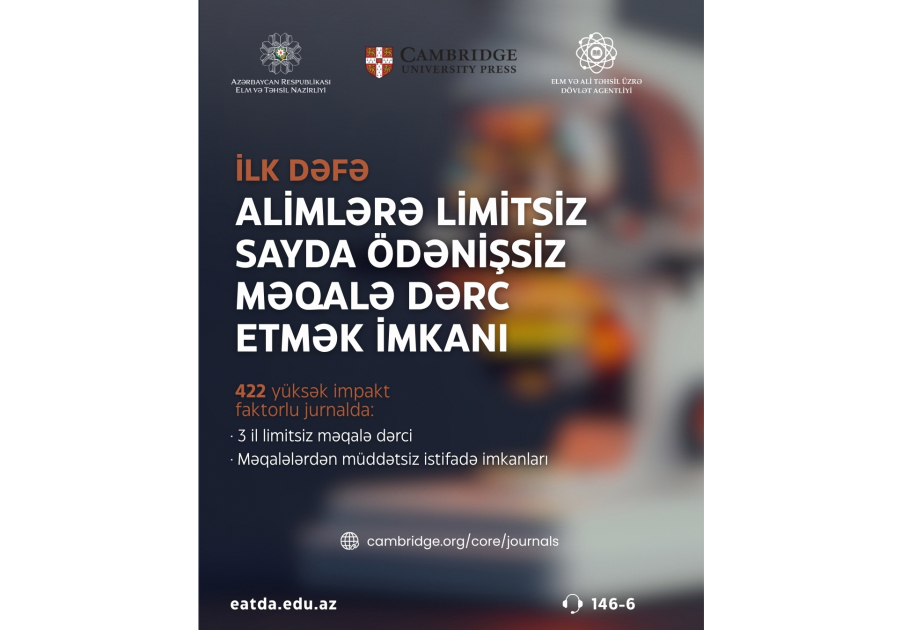 Azerbaijani scholars granted free publishing opportunities in Cambridge University Press journals