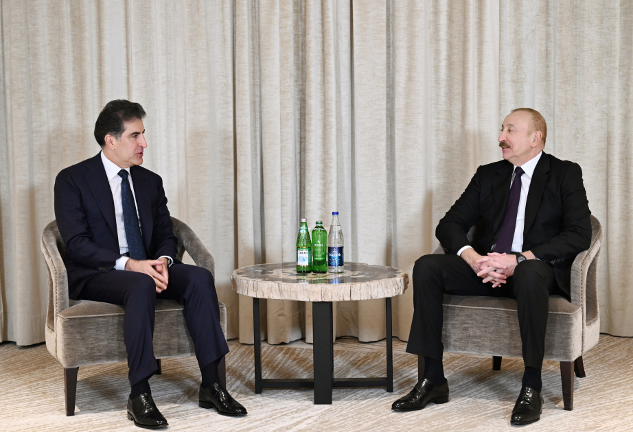 El Presidente de Azerbaiyán se reúne en Múnich con el Jefe de la región kurda de Irak