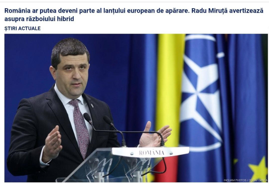 Rumıniya Avropa müdafiə zəncirinə qoşula bilər