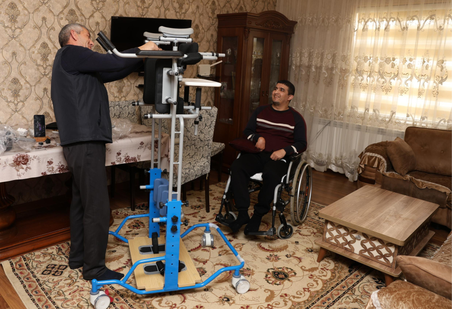 Daha 130-dan çox şəxsə reabilitasiya vasitələri ünvanlarına aparılaraq təqdim edilib