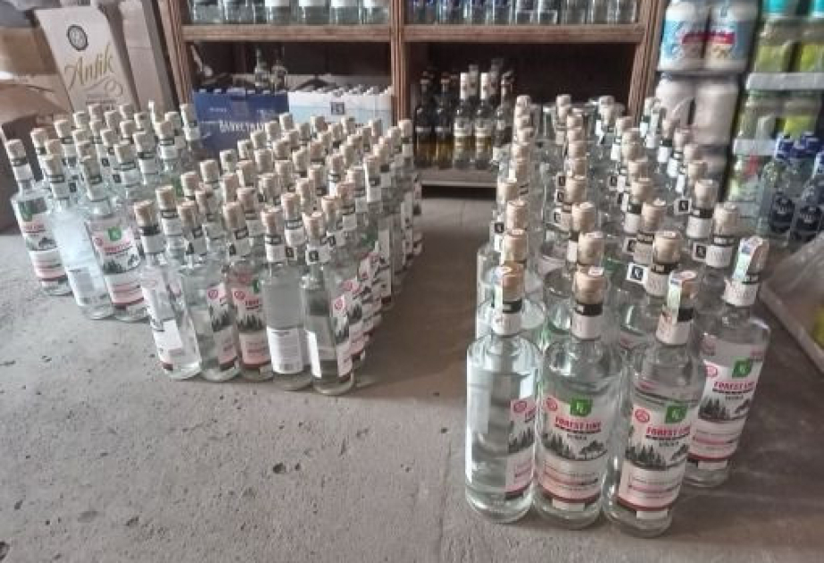 Mingəçevirdə mağazalarda aşkarlanan saxta alkoqollu içkilərin satışı qadağan edilib