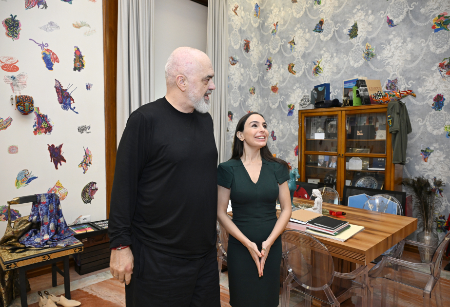 Leyla Əliyeva Tiranada Albaniyanın Baş naziri Edi Rama ilə görüşüb