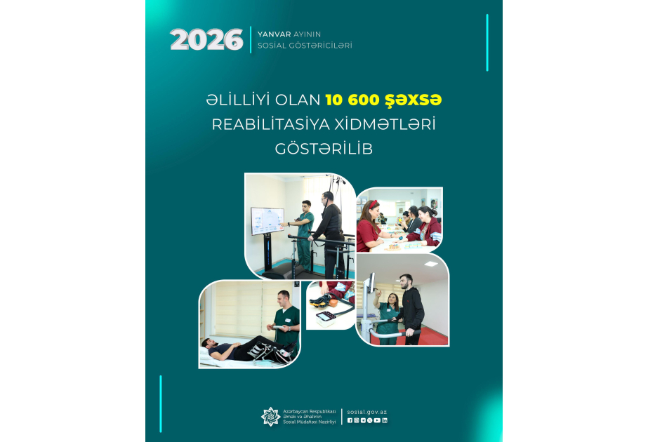 Ötən ay əlilliyi olan 10 min 600 nəfərə reabilitasiya xidmətləri göstərilib